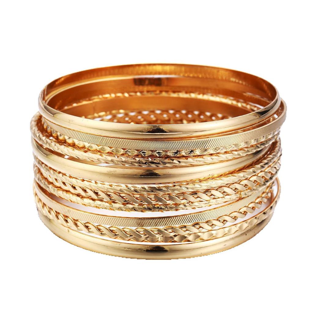 Exaggerated Niche Design Sense Metal Round Bracelet Geometric Personalized Bracelet