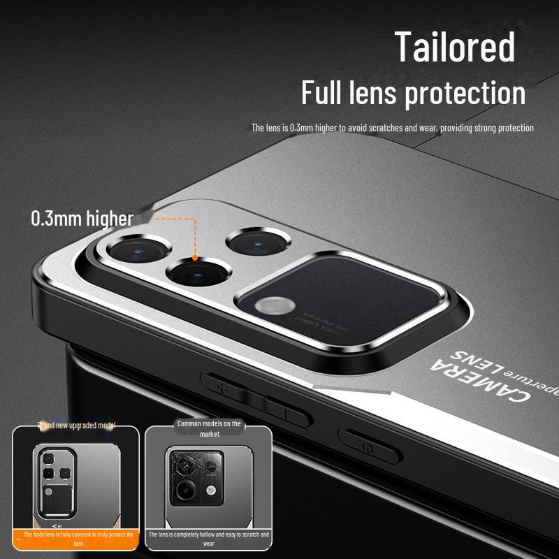 Metal Frosted Protective Cover for Vivos18pro, S17e, S16, S15 Full Shell with Lens