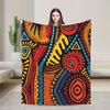 Colorful Traditional Ethnic Tribal Kizomba Blanket Fleece Breathable Super Warm Throw Blankets for Bed Outdoor Bedding Throws