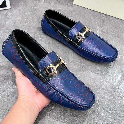 Realheren Mens Loafers Shoes Italian Luxury Designer PU Leather Loafer Casual Driving Flats Slip-on Shoes Driving Moccasins