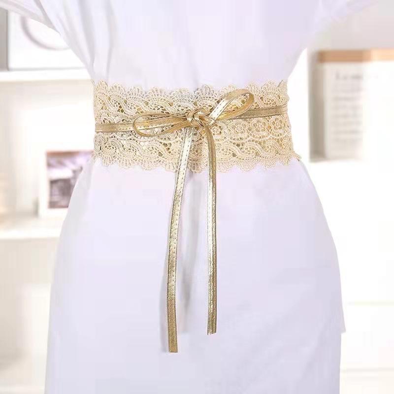 European and American Women's Multi-color Dress Wide Waist Seal Lace Decorative Strap Belt Women's Belt