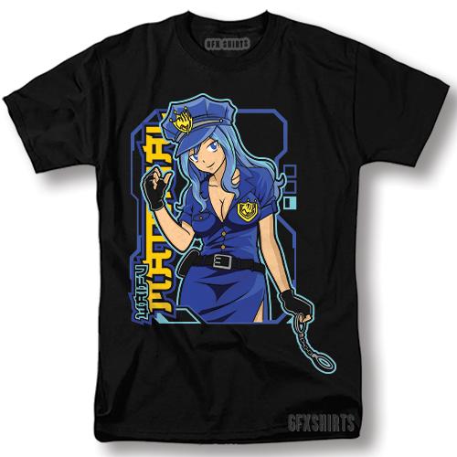 Juvia Lockser Shirt Fairy Tail Anime Hentai Waifu Senpai Cosplay Graphic T-shirt XXXXL