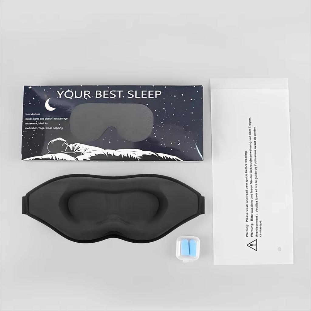 Sleep Mask For Side Sleeper 3D Contoured Cup Light Blocking Eye Mask For Women Men Night Blindfold Luxury Eye Cover