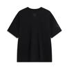 Li Ning X Cyril Artist Collaboration Series American Vintage Letter Print Loose Straight Short Sleeve T-Shirt Unisex T-Shirt Black AHST851-1