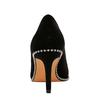 Fashion 2025 New Summer Fashion Women 8cm Or 10.5cm Thin High Heels Pumps Metal Black Pumps Studded Flock Pumps Ladies Valentine Shoes