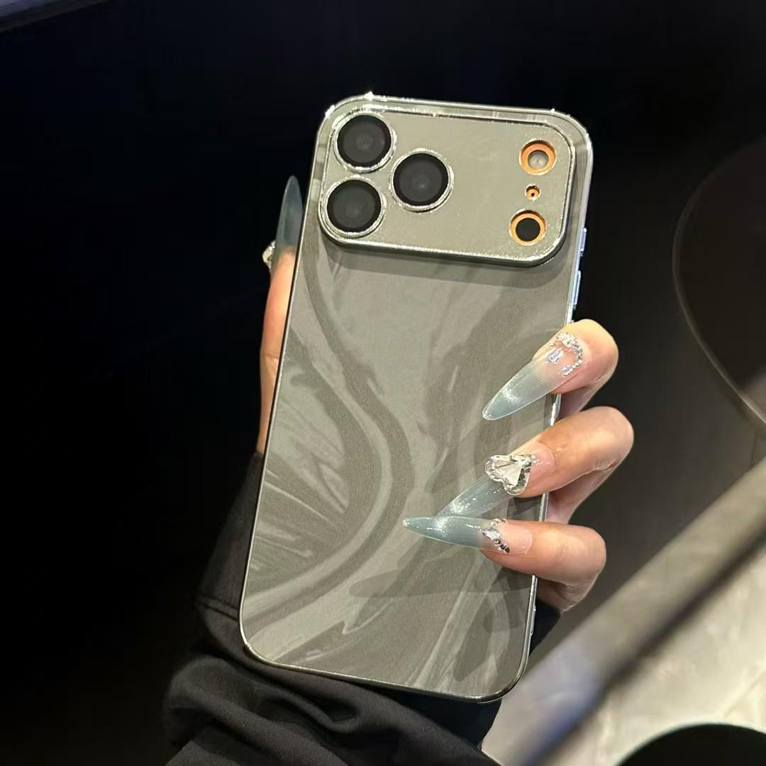 

New Water Ripple Flannel Case for Apple iPhone 17 Pro Max & 16/15 - Drop-Proof iPhone 15 Pro Max сірий колір