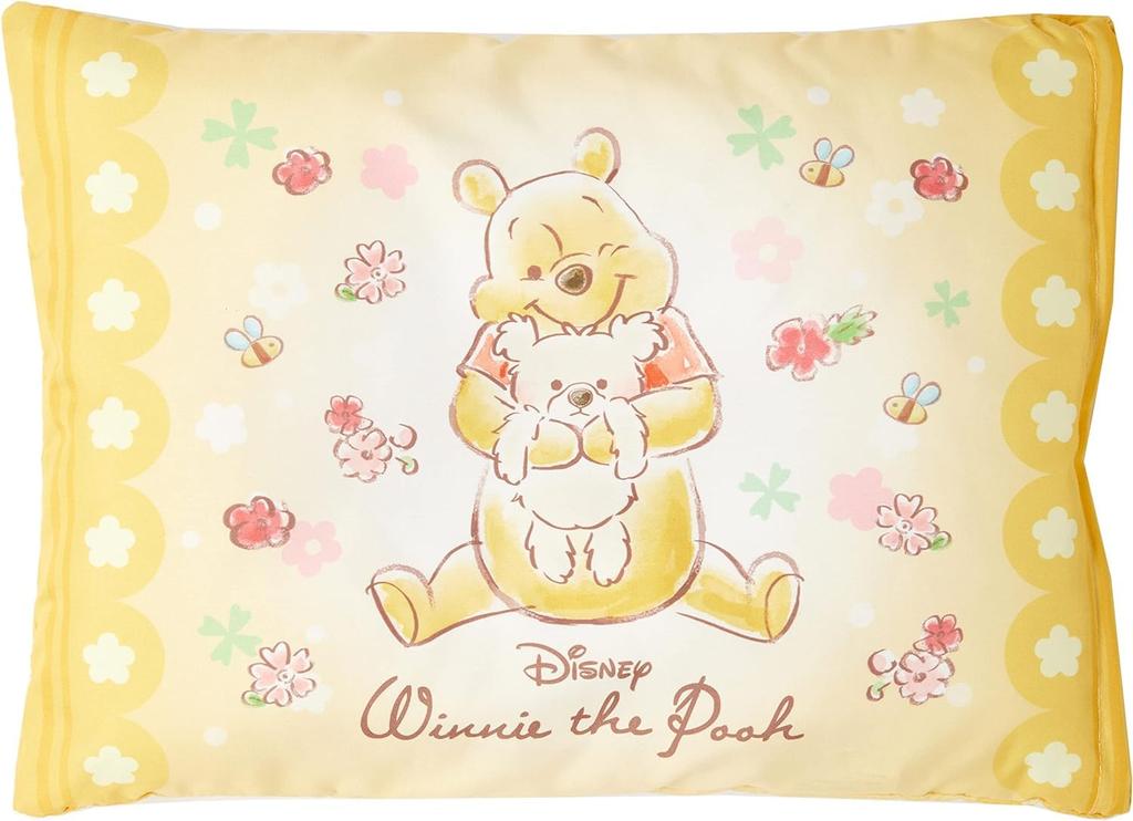 Marushin Junior Disney Winnie the Pooh Flower Perfect for and Elementary Suitable for Girls and Character 2065038800 Pillow, Orange, Preschool,