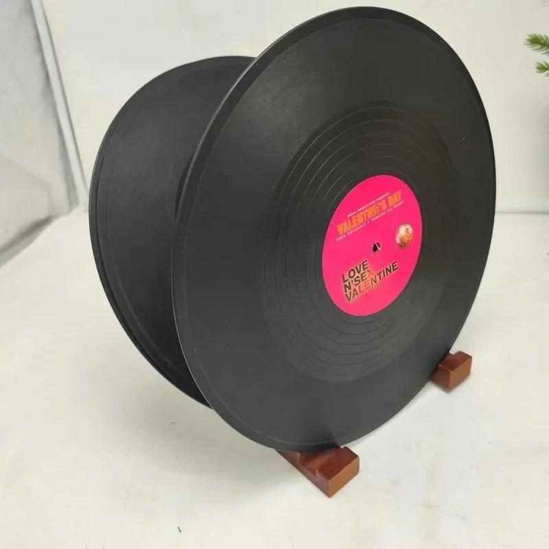 Stojan na desky Stolní dřevěný stojan na desky Držák na vinylové desky, Úložný prostor na vinyly, Stojan na alba pro vinyly