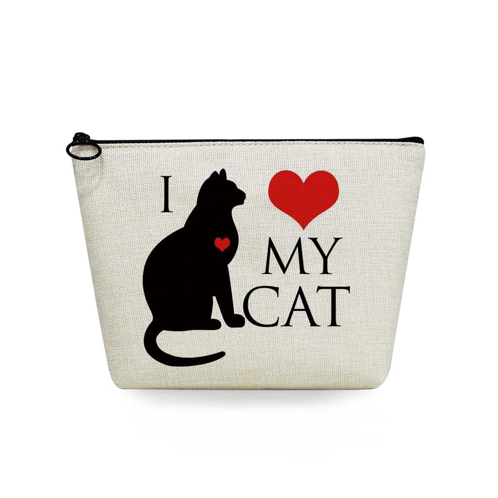 Women Cat Print Cosmetic Bag Toiletries Organize Travel Storage Case  6384