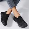 Fashion Plus Size Women's Sneakers Slip On Breathable Flats Casual Shoes Outdoor Lightweight Soft Bottom Non-slip Sports Running Shoes