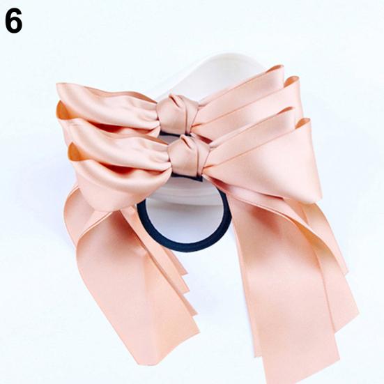 2 Pcs Ruban Corde Nœud Cravate Chouchous Élastique Bandeau Fille Accessoires Cheveux