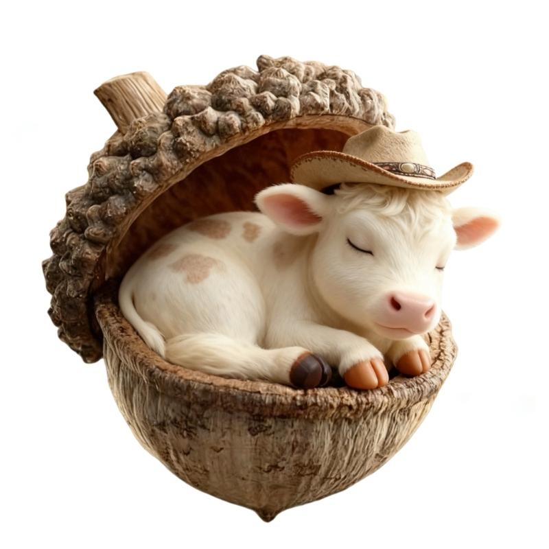 2D Acrylic Highlands Cow Christmas Ornament Christmas Tree Ornament Farm Animal Decors Christmas Tree Hanging Decors
