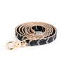 Soft Leather Pet Collar and Leash Set Luxury Snakeskin Pattern Dog Collar Traction Rope Outdoor Adjustable Walking Pet Leash