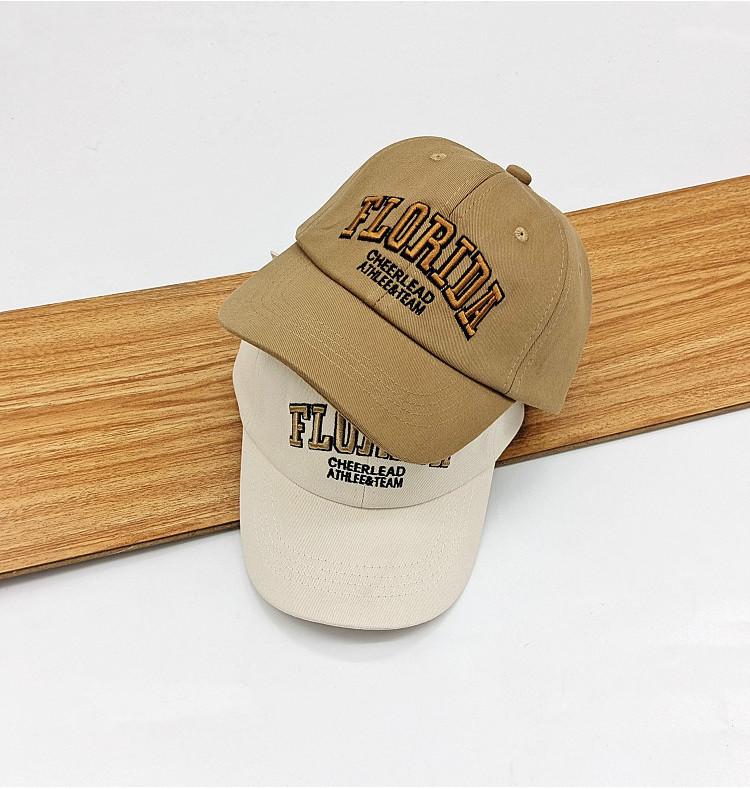 Fashionable Unisex Children's Embroidered Letter Baseball Cap Spring Autumn Duck Tongue Cap