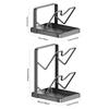 Multifunctional Kitchen Pot Lid Storage Rack While Cooking Utensils Pan Pot Cover Lid Rack Shelf with Drip Tray for Counter