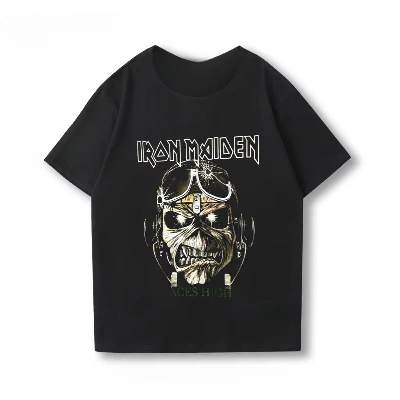 

Железная Леди Мужская Футболка с Коротким Рукавом Instagram Огонь Ленивая Свободная Рок Верхняя Одежда с Принтом Высококачественный Роскошный Бренд От Многих Поклонников Музыки XXXL