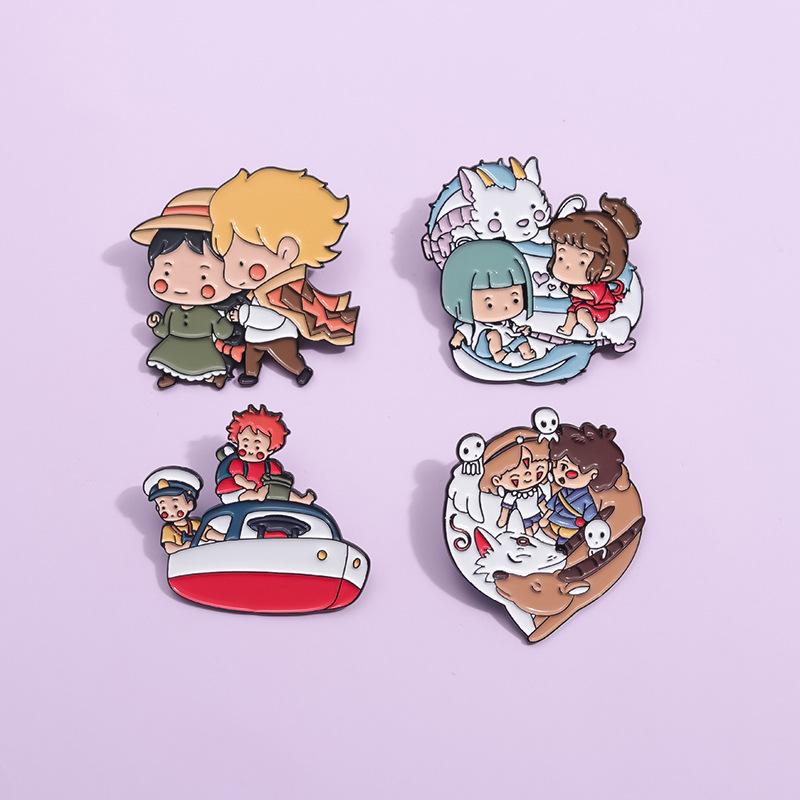 Anime Witch & Howl Chihiro Collection: Exquisite Japanese & Korean Metal Lapel Pin Badge