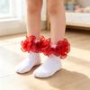 Girls' Breathable Dance Socks with Lace Trim Princess for and Performance