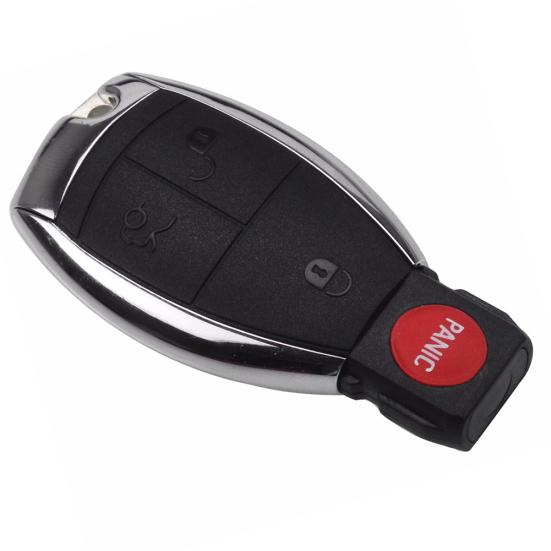 4 Button Key Case Cover with Battery Holder for Mercedes Benz W203 W210 W211 AMG