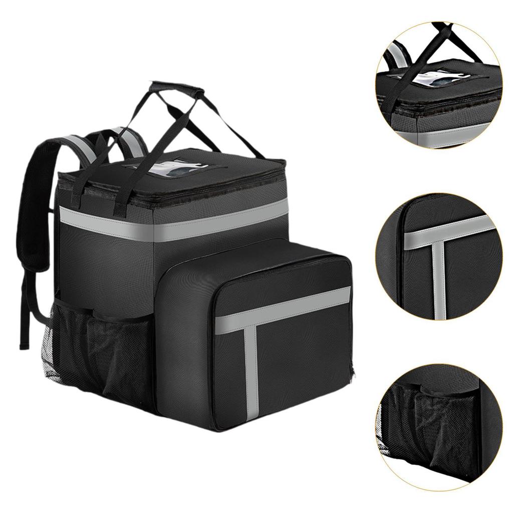 Lebensmittellieferrucksack Schultertasche Verschleißfest Mit Seitlichen Getränkehaltern Einfach zu Bedienen