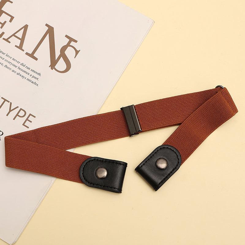 Lazy Belt Invisible and Traceless Belt for Men and Women Elastic Elastic Students Military Training Jeans Belt Waistband Closure Tool