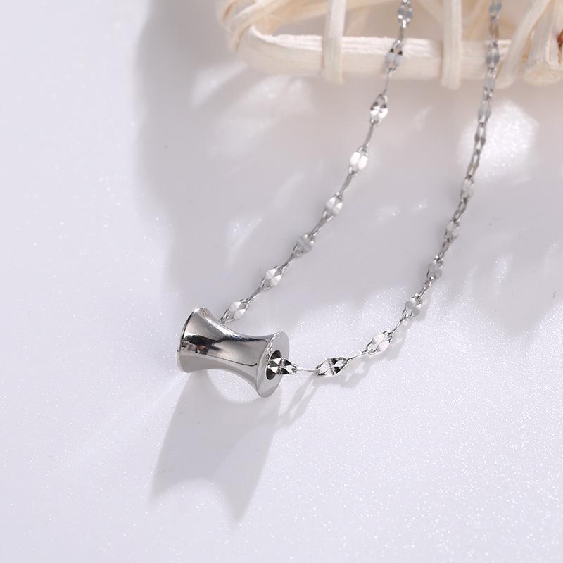 

Simple Autumn And Winter Small Waist Necklace Water Ripple Chain Stainless Steel Necklace Collarbone Chain Does Not Fade
