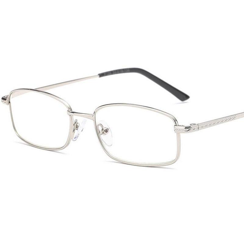Retro Men Women Square Mirror Reading Glasses Metal Frame Glasses Mirror Personalized 1.0 1.5 2.0 2.5 3.0 3.5 4.0
