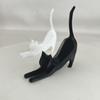 Stretching Kitten Funny Cat Ornaments Carved Kitten Statue Creative Miniature Figurines  Garden