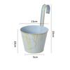 Metal Hanging Flower Pots Wall Mounted Drainable Hanging Planter with Hooks Railing Flower Planter Indoor Balcony