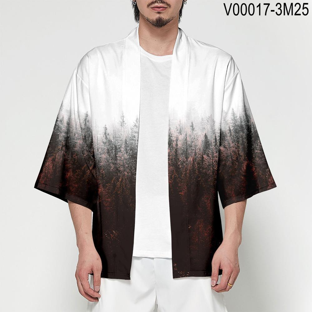 Japanske tradisjonelle kostymer Gutter Jente Mote Kimono Haori Cardigan Jakke Barn Beach Wear Kappe