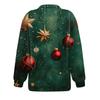 Women's Casual Fashion Long Sleeve  Print Oversize Zip Sweatshirt Top