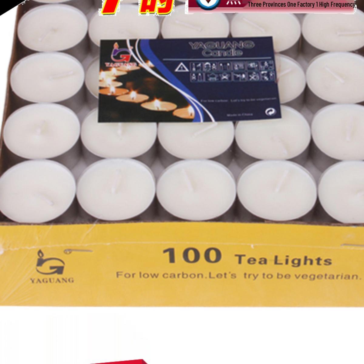 Smokeless Odorless Tealight Candle for Romance, Aromatherapy & Tea - 4-Hour Burn 10g White Tealight 100 pcs
