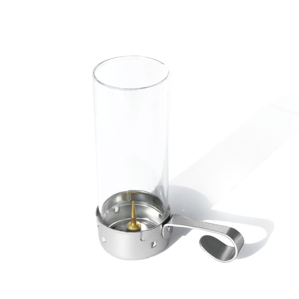 

[Graveyard Use] Large Stone Lantern HolderCandle Holder. Simply place it in the stone lantern at the graveyard. The glass tube protects the light.