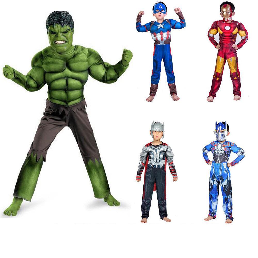 Halloween Muscle Hulk Costume for Kids - Avengers Cosplay Anime Outfit