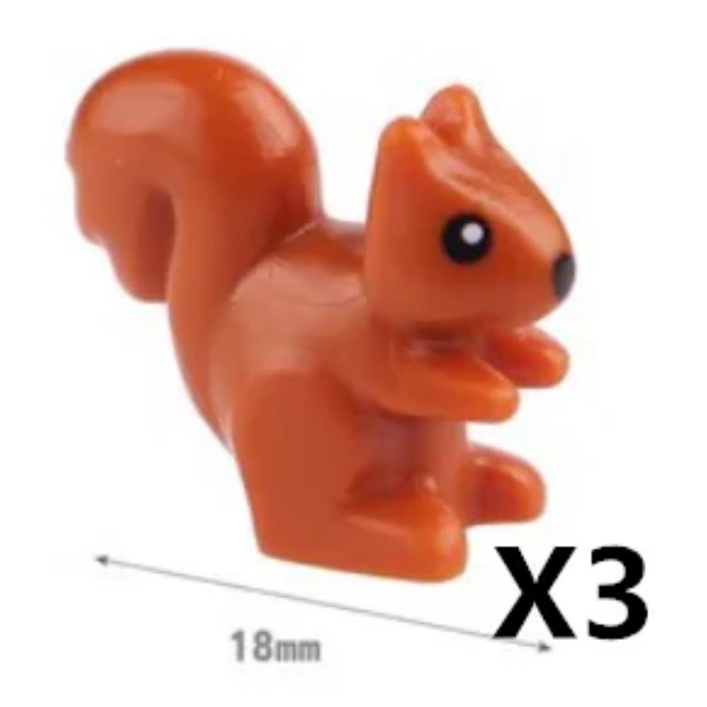MOC ZOO Farma Zvířat Stavební Kostky Sova Ještěrka Chobotnice Veverka Prase Pes Kuře Kočka Holub Myš Vlk Králík Mini DIY Kostka K060