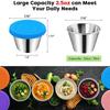 2.5Oz Condiment Containers with Lids, Stainless Steel Salad Sauce Dressing Container Cup - Kitchen Tools