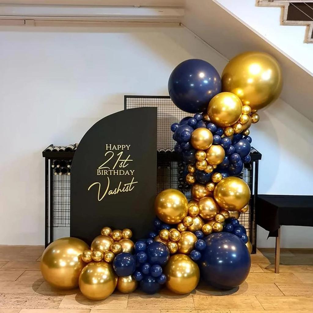 Blue Balloons 12 Inch Dark Blue Balloons For Birthdays, Graduation Ceremonies, Baby Baptisms, Anniversaries, New Year's Parties, Holiday Decorations