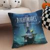 Thriller GAME LLittle Nightmares Cushion Cover Throw Pillow Cover Hidden Button Durable Polyester Chair Cushion