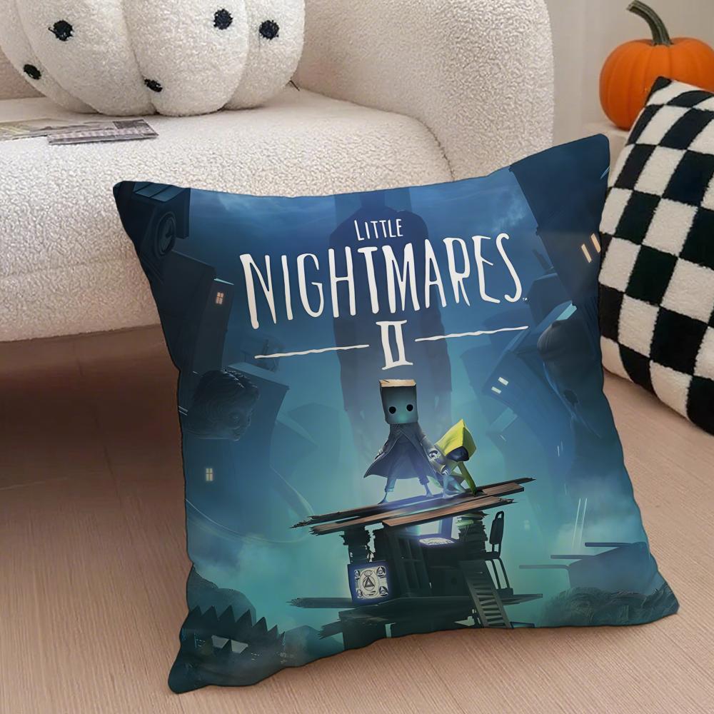 Thriller GAME LLittle Nightmares Cushion Cover Throw Pillow Cover Hidden Button Durable Polyester Chair Cushion