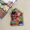 Vintage House Magnet Refrigerator Magnet, Colorful Fairy Tale Town Metal Cabinet Magnets Fridge Magnetic Kitchen Decoration Accessories Miniature Home