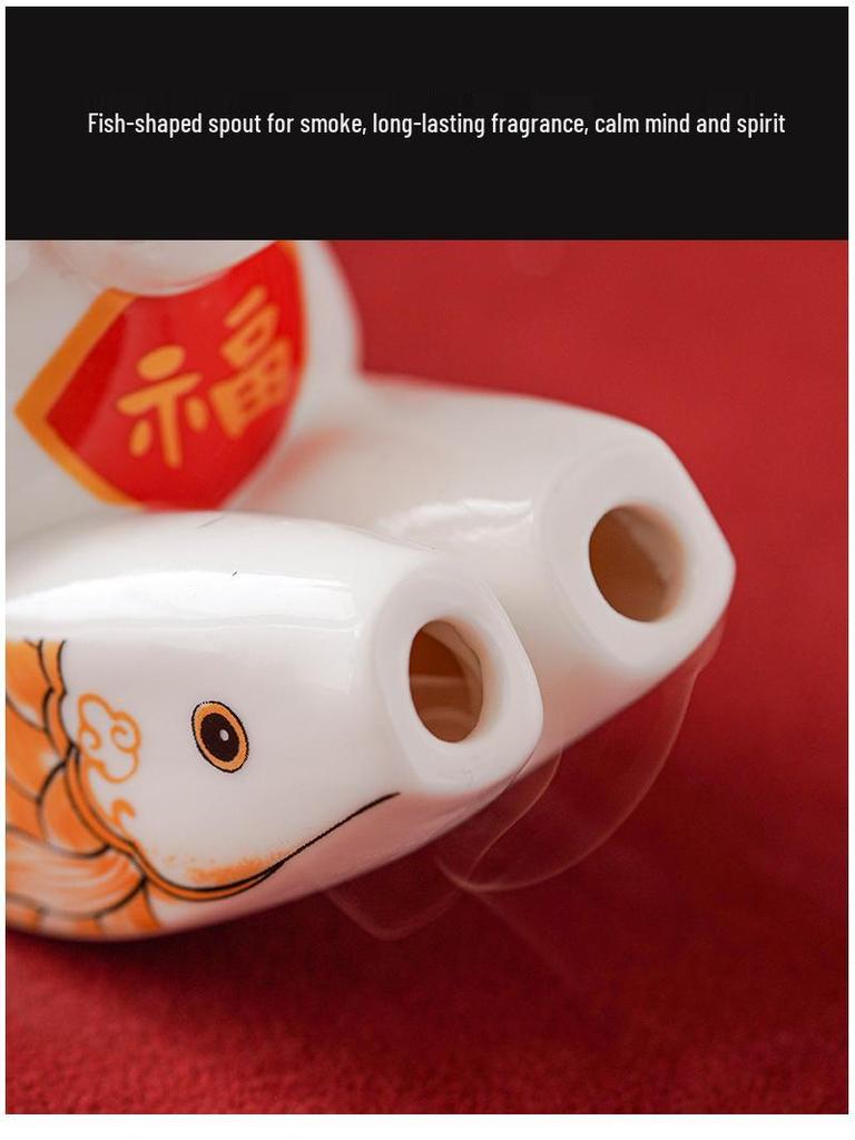 Mengma Doudou Rocking Horse Ceramic Zen Incense Burner - Indoor Sandalwood Backflow Cone Ornament.