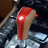 Luxury Red Carbon Fiber Car Center Gear Shift Knob Sticker For Cayenne 2011-2017