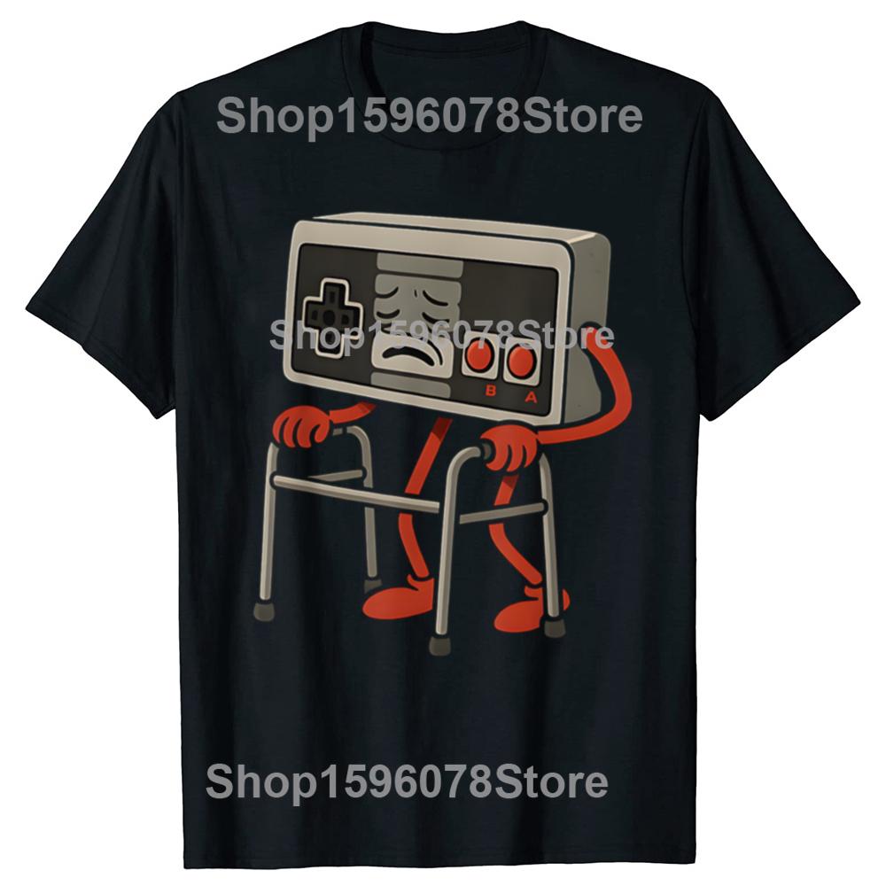 

Funny Old Gamer Gaming Retro 80s 90s Video Game Old Gamer T Shirts Men Humor Streetwear Tee Short Sleeve Unisex Loose Clothing 4XL