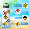 10/30/50pcs Warning Danger Signs Stickers Cool Safety Symbol Decals Graffiti DIY Motorcycle Scooter Helmet Waterproof Sticker
