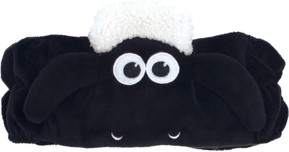 Shaun the Sheep Headband, Face Wash, Sports Headband, Hair Turban, Shaun Set (Hairband, Slider Bag)