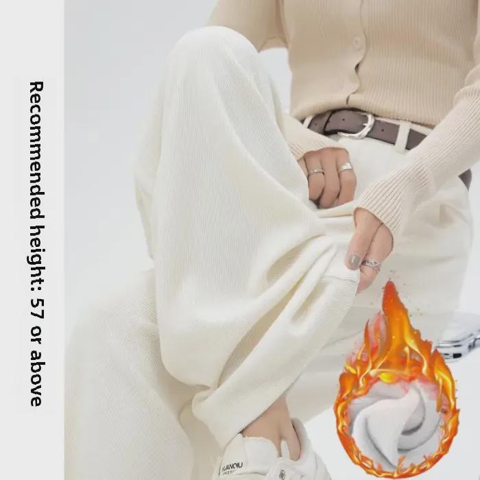 

Женские вельветовые брюки с высокой талией и широкими штанинами — коллекция осень/зима 2024 г. 4XL