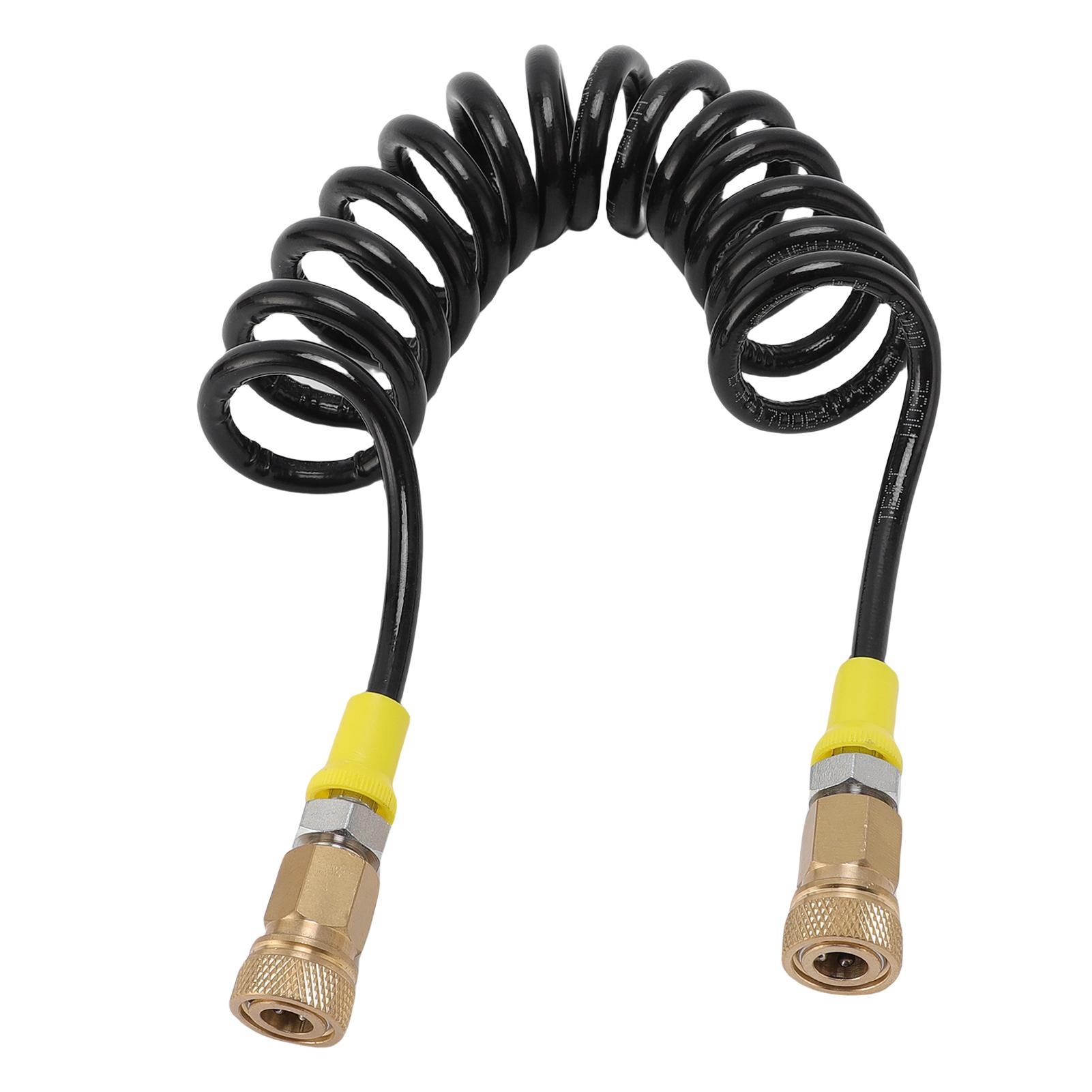 

Recoil Air Hose 8mm Dual Female Quick Connector 63MPa M10x1 High Pressure Air Pump Spiral Tube for Scuba Tank