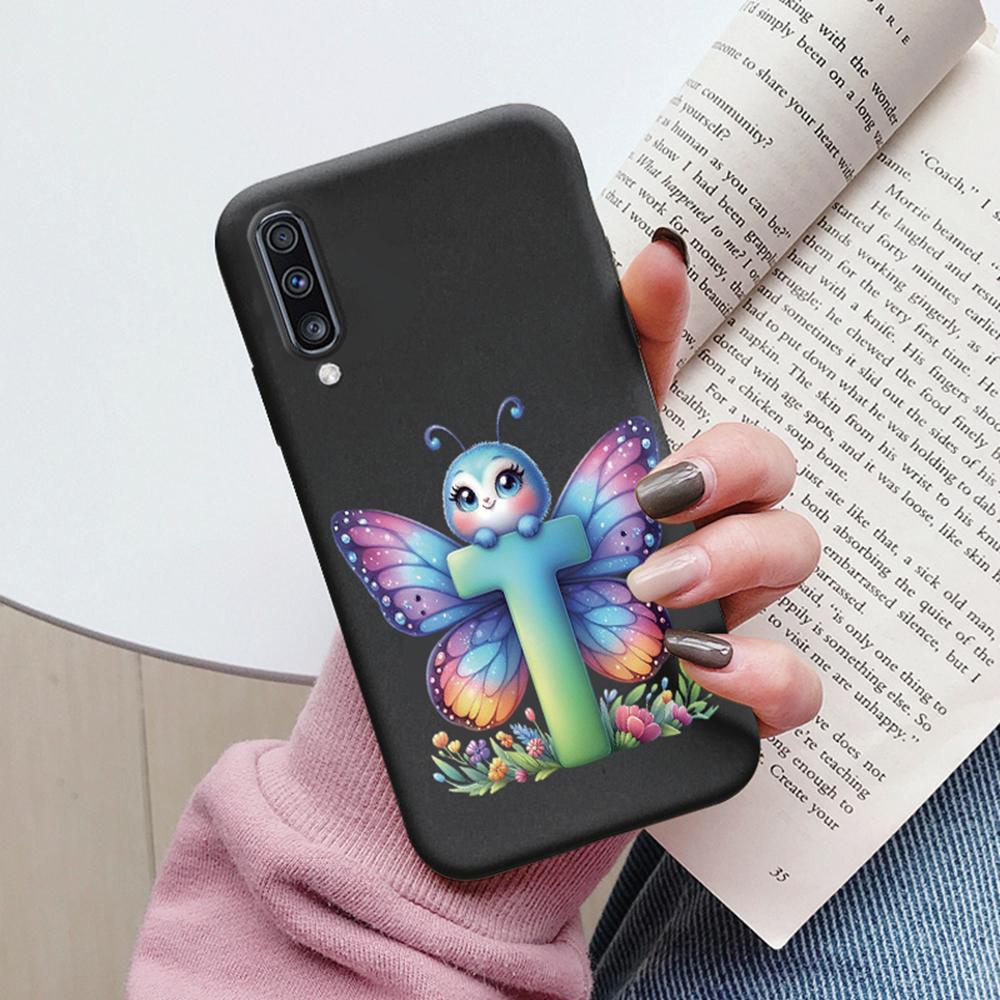 Colorful Letter Love Flower Butterfly Phone Case For Samsung Galaxy A50 A50S A06 A10 A11 A07 Girls Shell Shockproof Bumper Cover