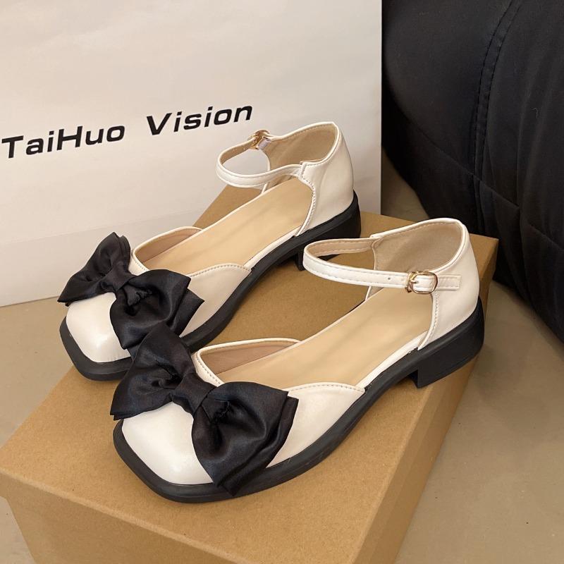 Fashion Women Mary Janes Shoes Casual High Heels Shoes New Style Square Toe Sandals Fashion Lolita Shoes Loafers Walking Zapatos Mujer