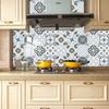 10pcs Bohemian Style Tile Sticker Kitchen Backsplash Oil-proof Bathroom Waterproof Home Decor Peel & Stick Art Mural Wall Decals